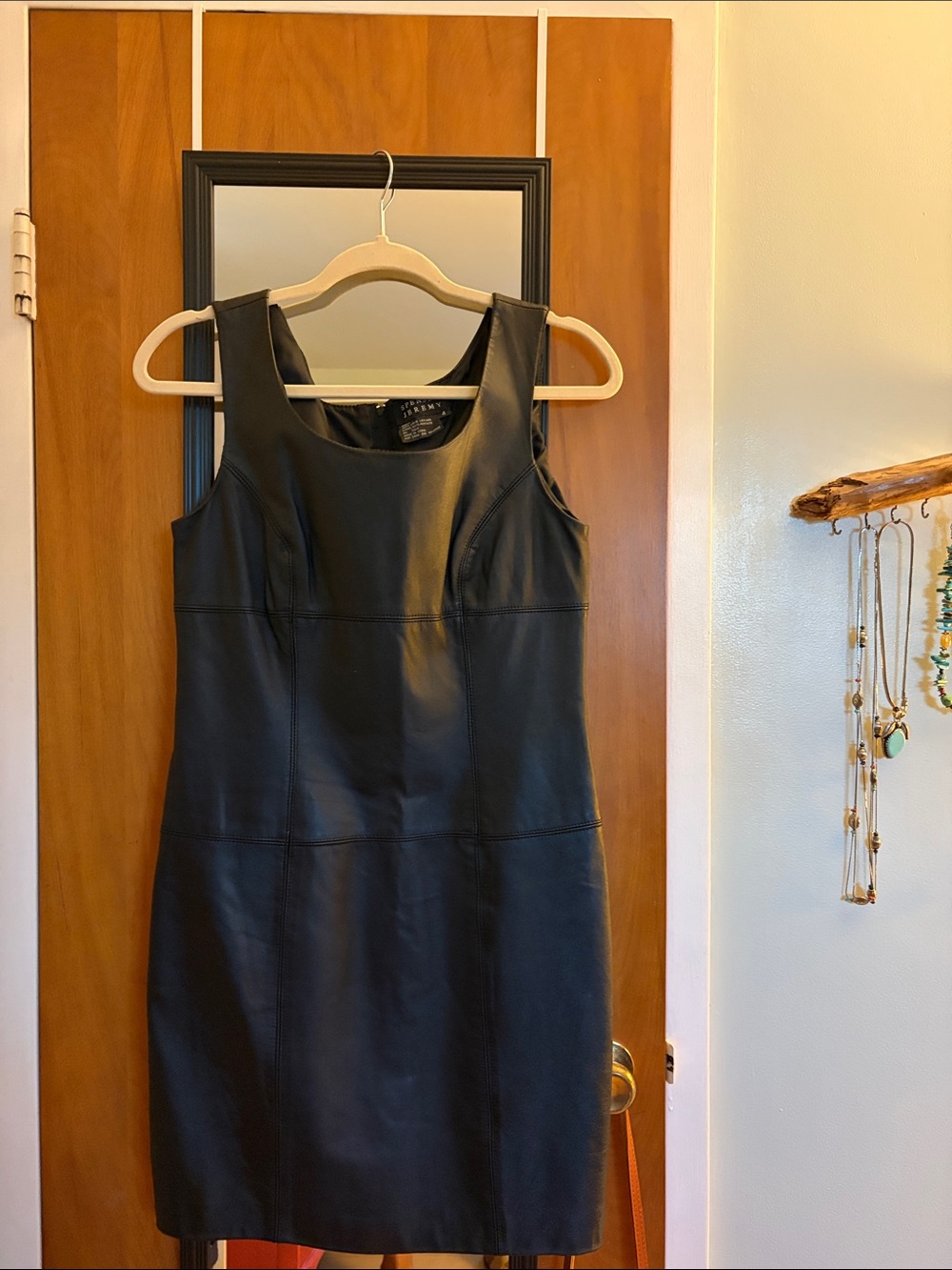 Vintage Y2K Black Leather Dress